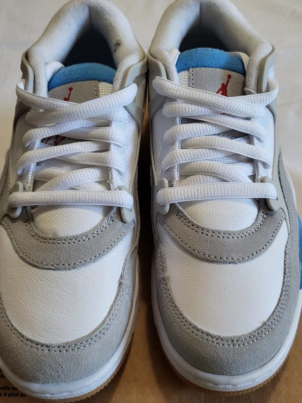 *NEW* Nike Air Jordan 4 RM White/Blue Size 5Y Women's 6.5